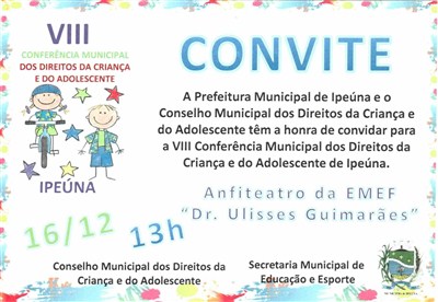 Ipeúna realiza Conferência Municipal dos Direitos da Criança e do Adolescente